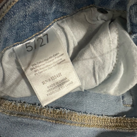 Women's Light Blue Distressed Jeans - Picture 3 of 4